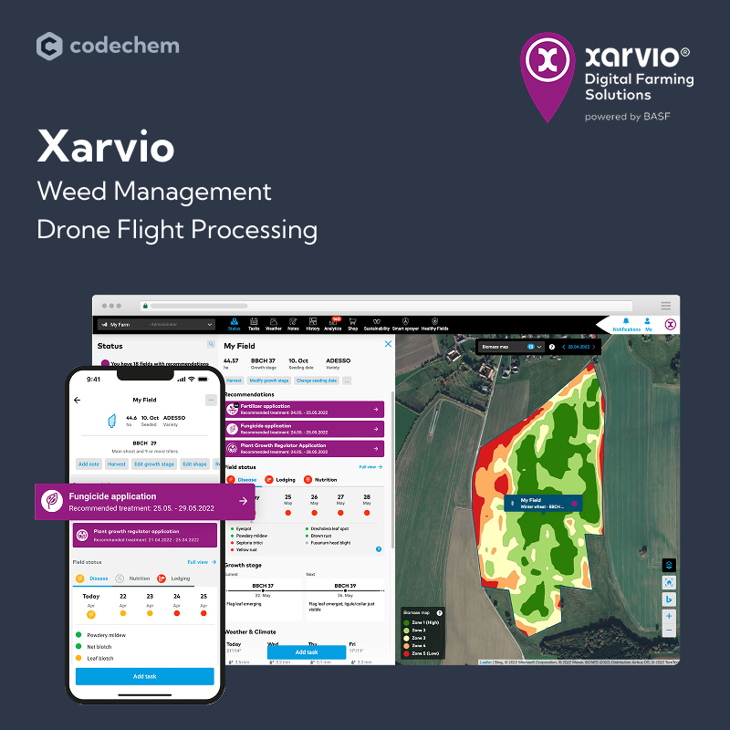 Xarvio Digital Farming - Weed Management Drone Flight Processing